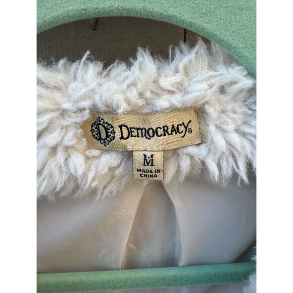 White Furry Democracy Jacket - Picture 6 of 11